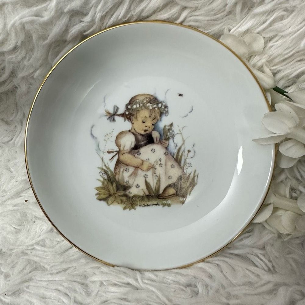 Hummel Goebel Lily of the Valley Porcelain Saucer Vintage‎ - NEW IN BOX